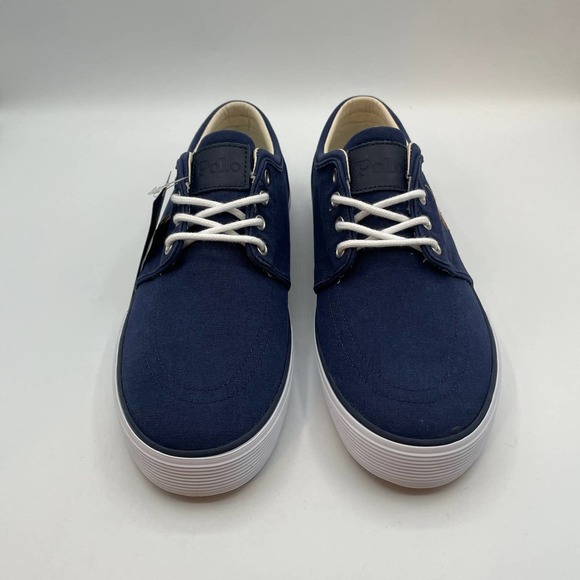 Polo Ralph Lauren Men's Faxon Low Canvas Sneakers in Navy Size 9.5D
